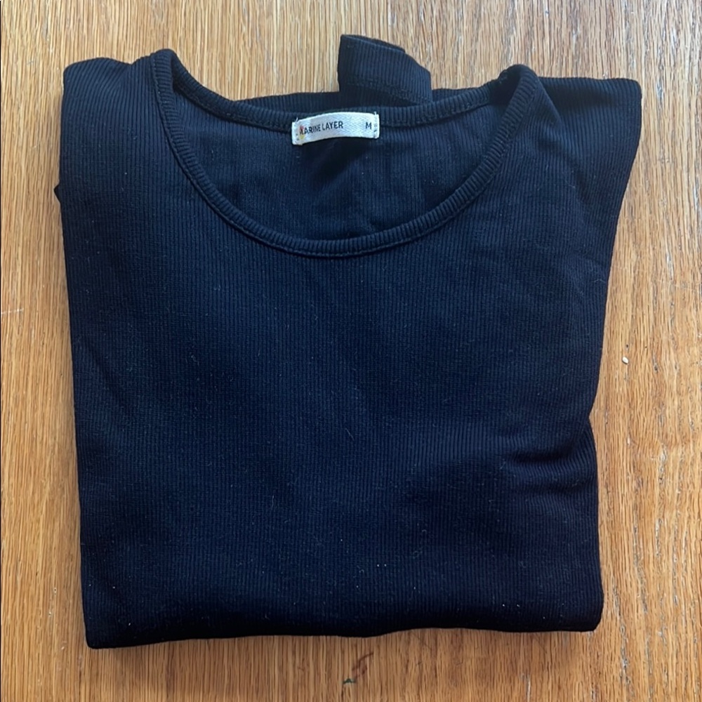 Marine Layer Ribbed Long Sleeve Top - Size Medium
